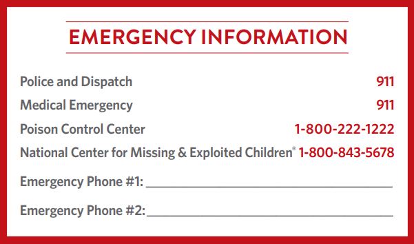 emergency prep cards
