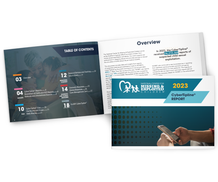 CyberTipline 2023 Report CyberTipline 2023 Report illustration